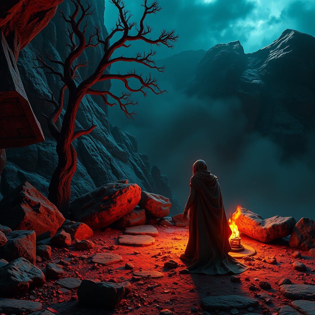 Ethereal Quest for Existential Truth in Hyperrealistic Chiar...