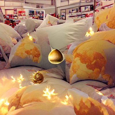 Planet Covered in Golden Pillows and Bells