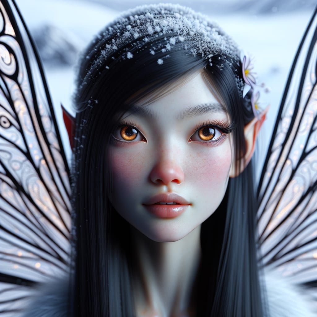 Inuit Fairy Portrait in Hyperrealistic Style