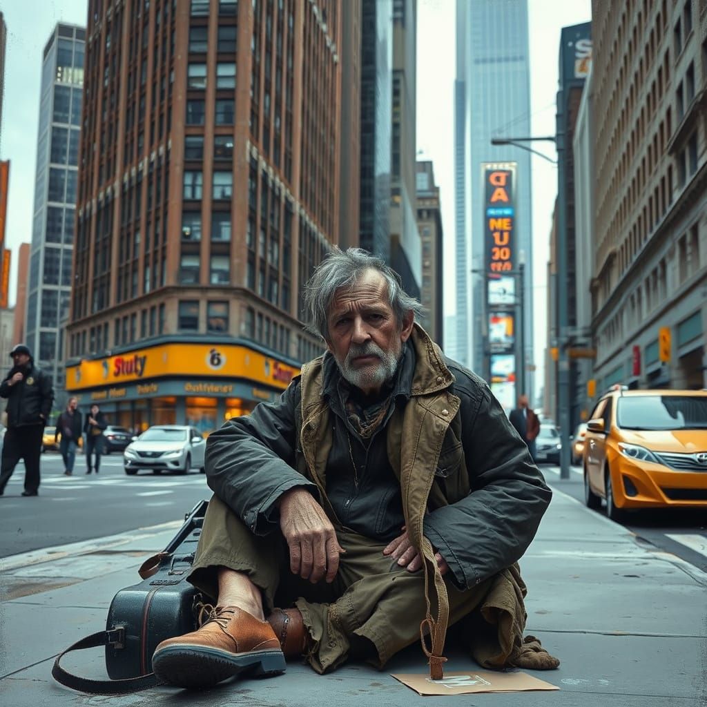 Gritty City Streets in High-Contrast Style