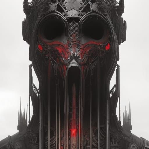 Dark Fantasy Art in H.R. Giger Style