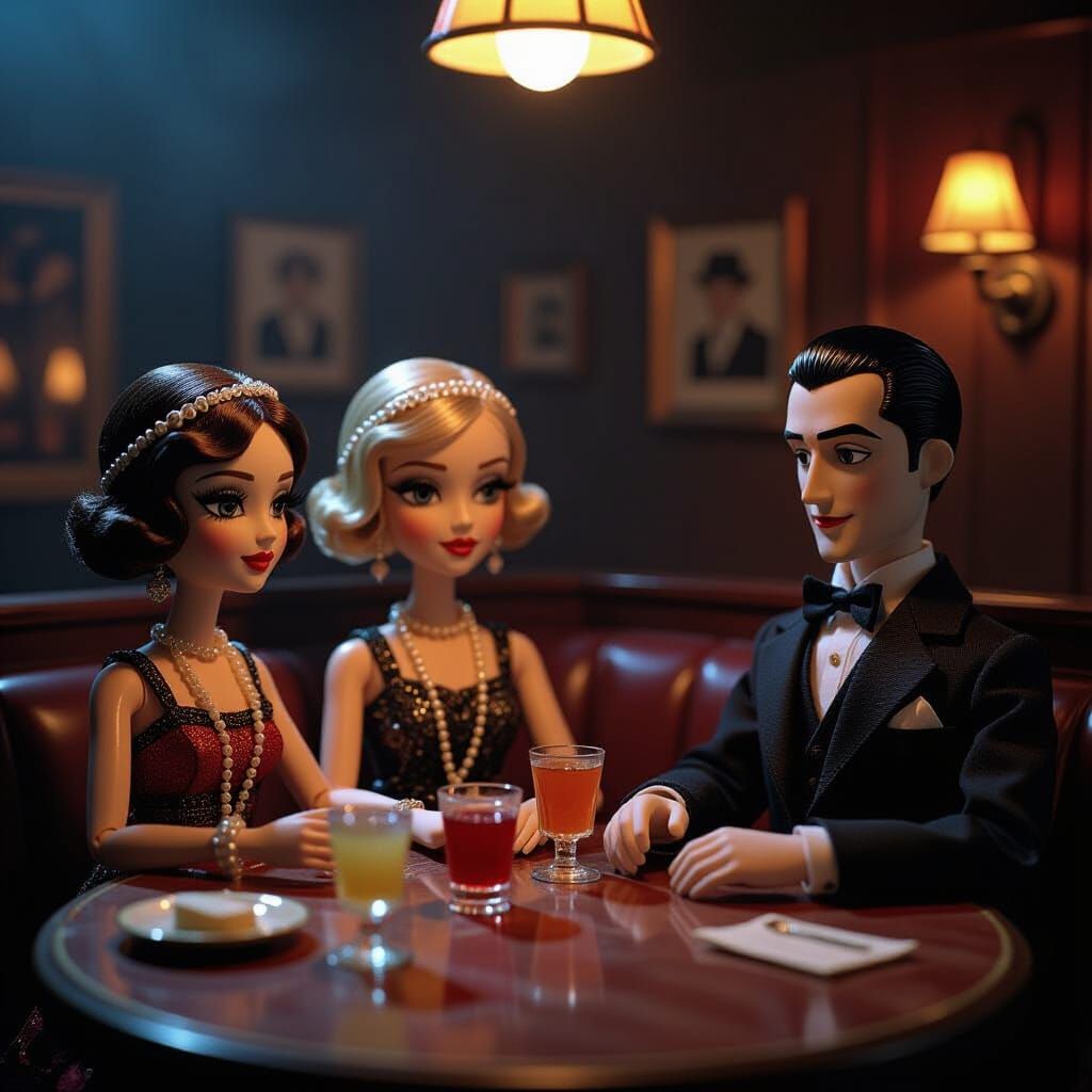 Stop-Motion Dolls in 1920s Speakeasy