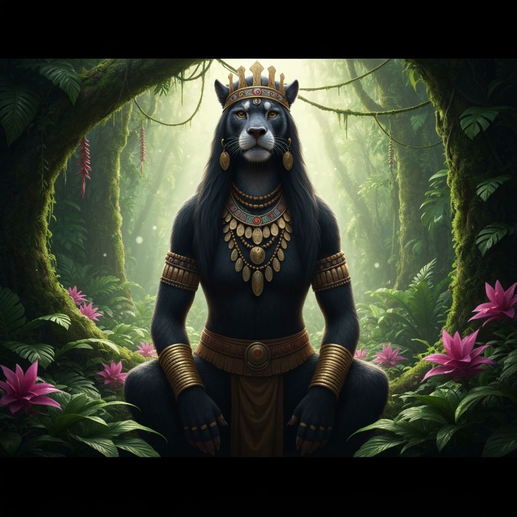 Majestic Gorilla Queen in Jungle Clearing