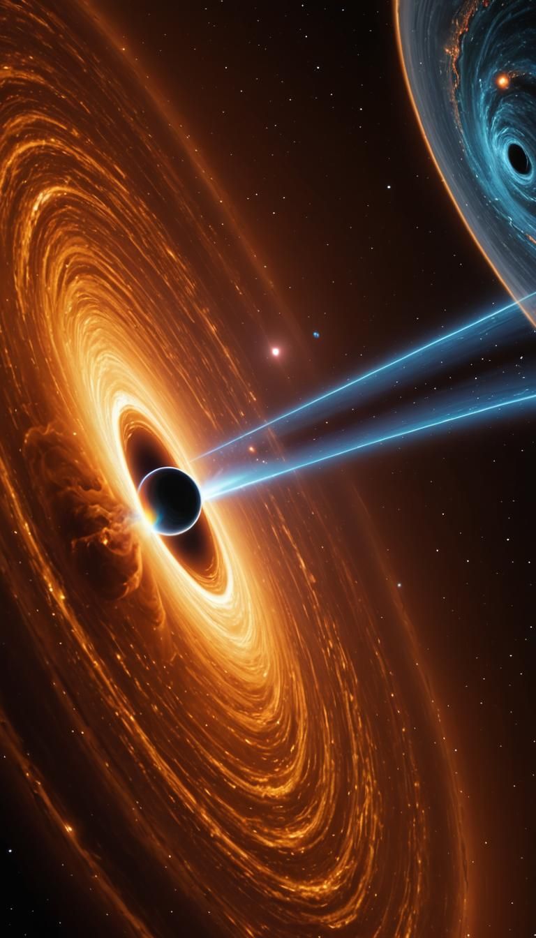Black Hole with Iridescent Accretion Disk and Jet