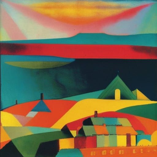 Surreal Scene in Expressionist Style