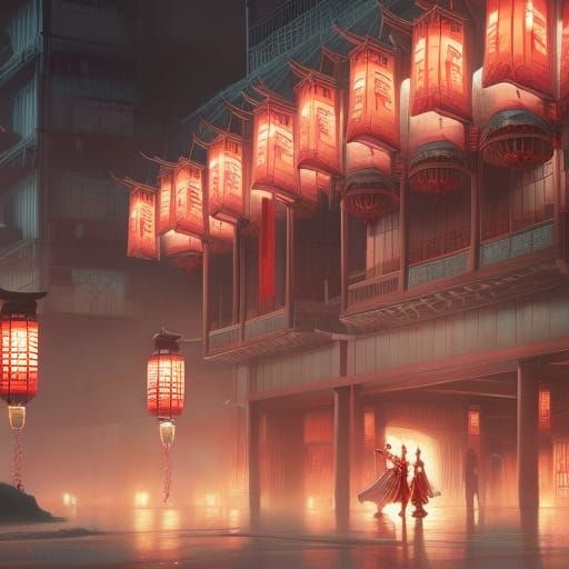 Majestic Geisha: Hyperdetailed Cinematic Portrait