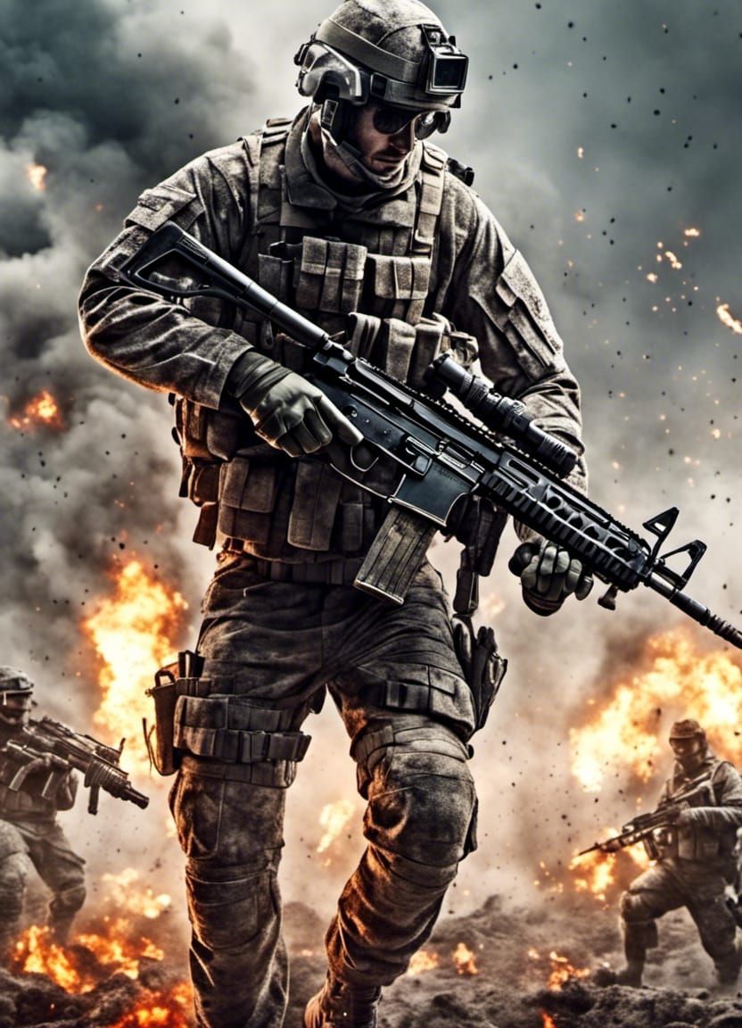 Stylized Battlefield Scene