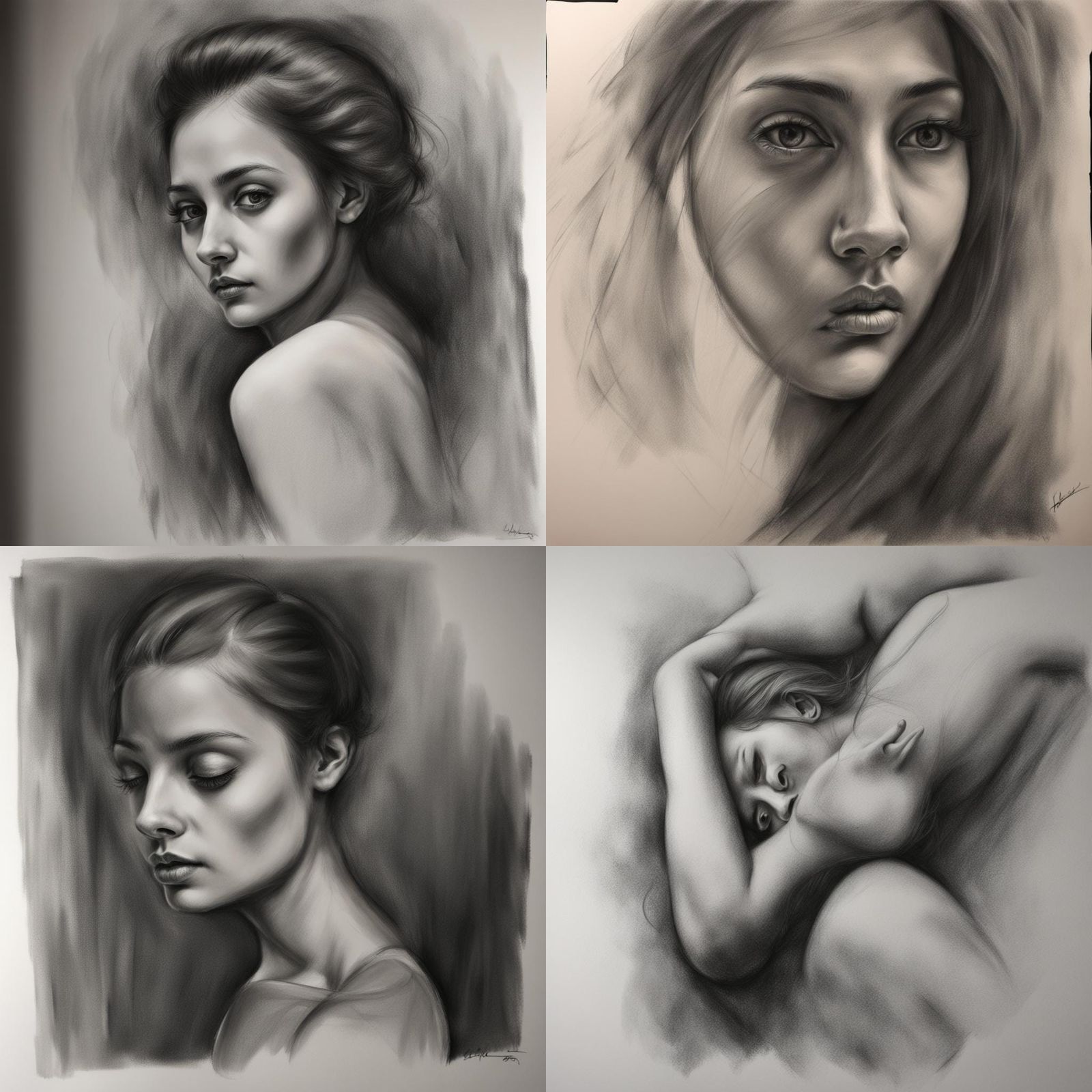 Elegant Charcoal Drawing