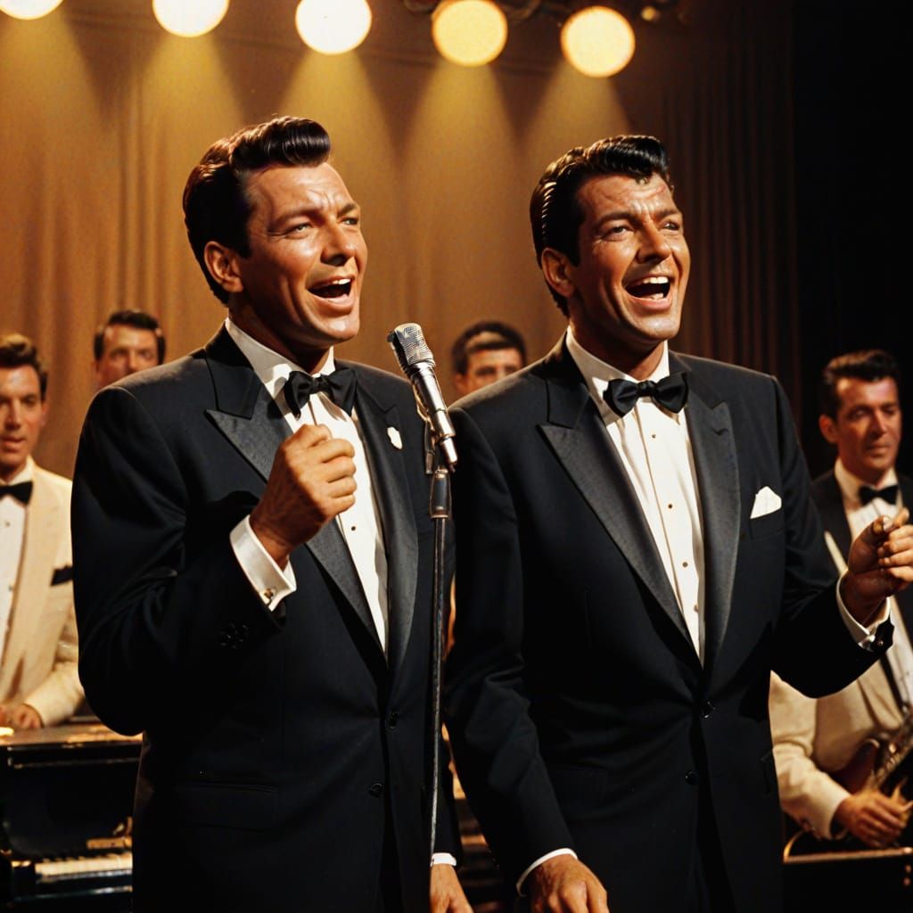 Frank Sinatra and Dean Martin in Vintage Las Vegas Style