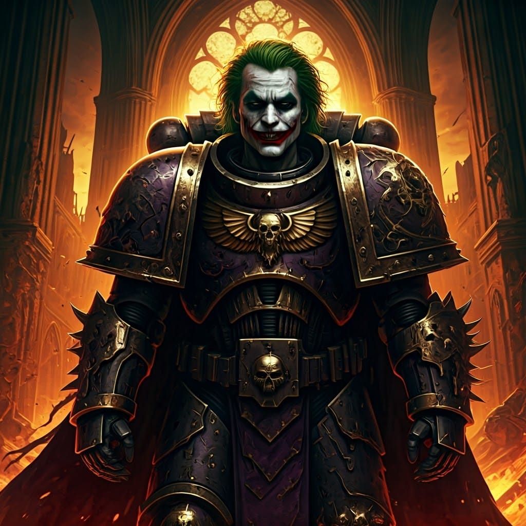 Joker in Warhammer 40k Armor, Grimdark Cathedral