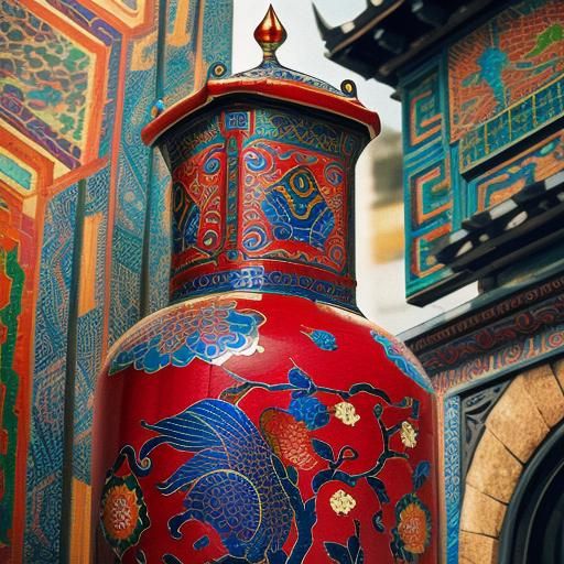Colorful Cloisonné Design in High Resolution