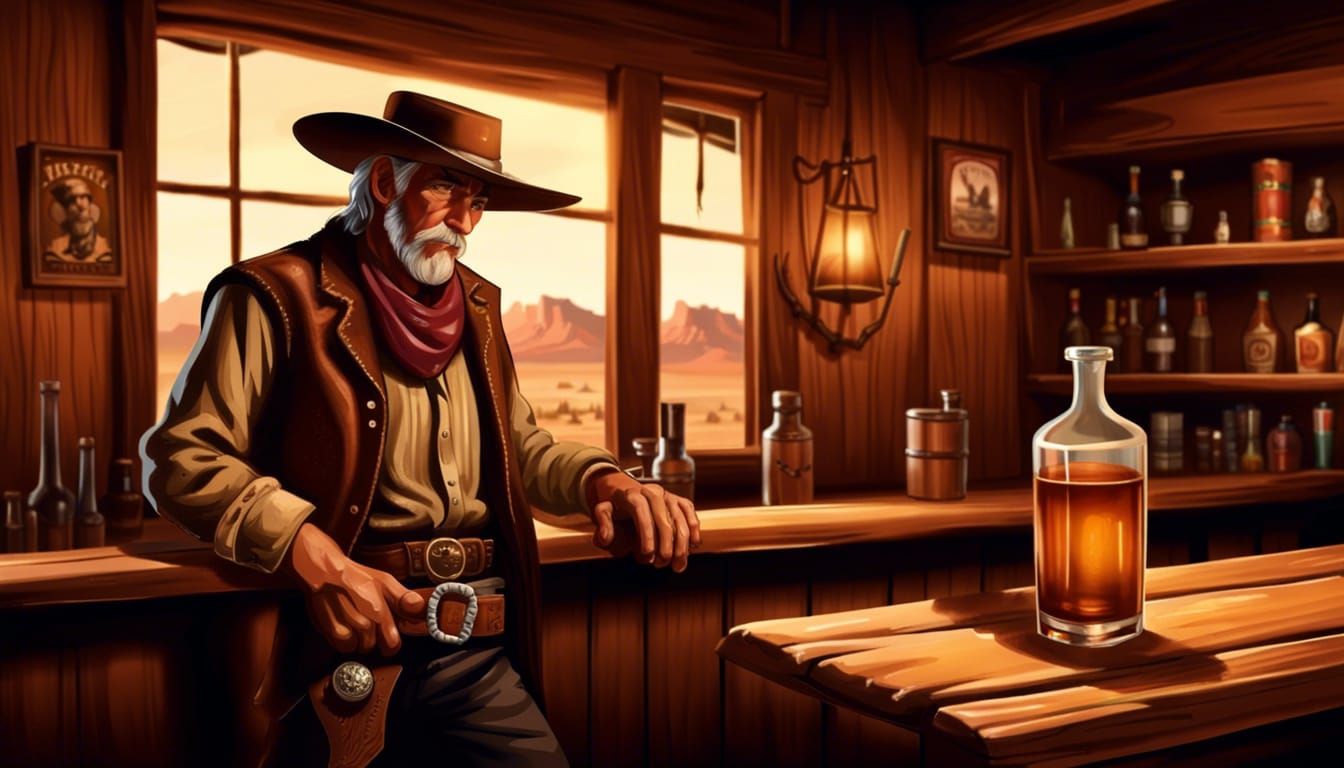 Old West Cowboy with Coffin Tattoo