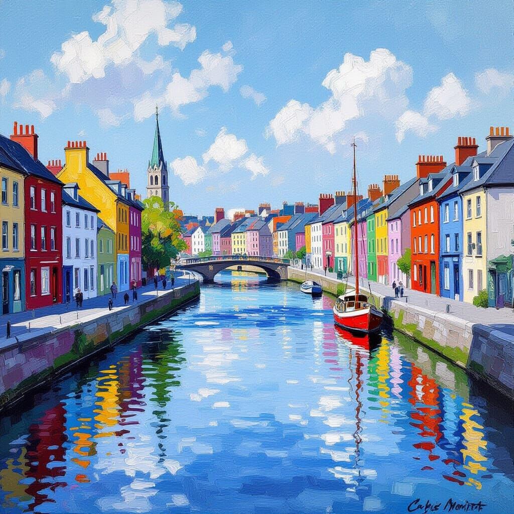 River Lee in Cork: An Impressionistic View
