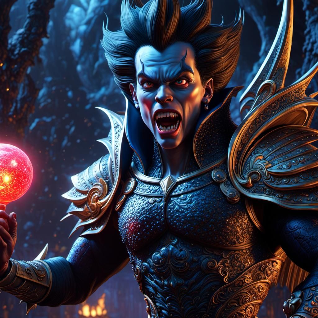 Epic Fantasy Battle in Hyperrealistic Style