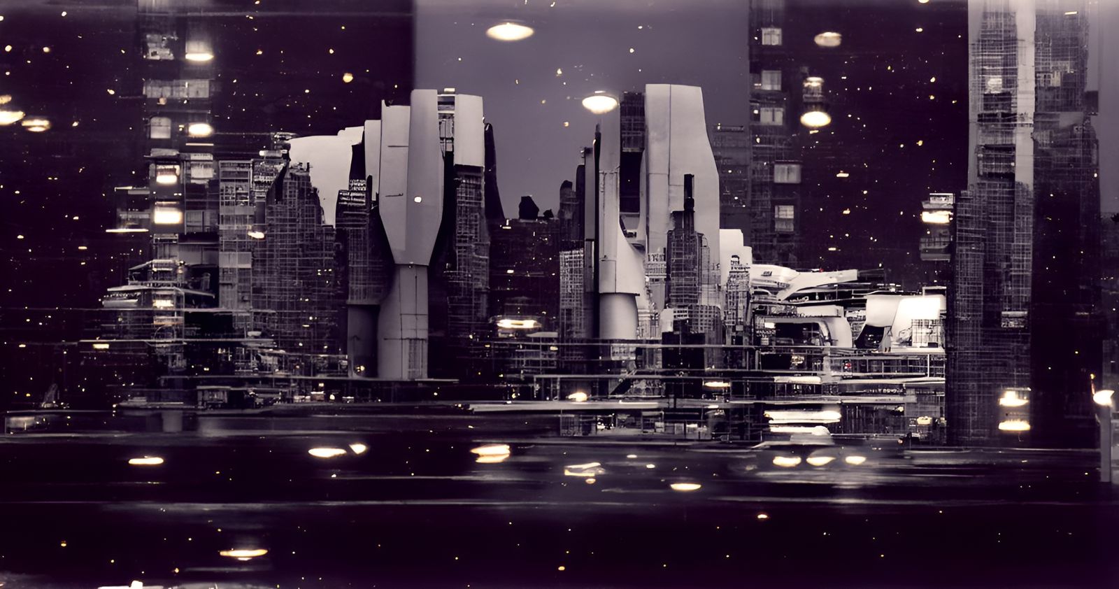 Retrofuturistic New York Cosmic Convergence, 35mm Photo