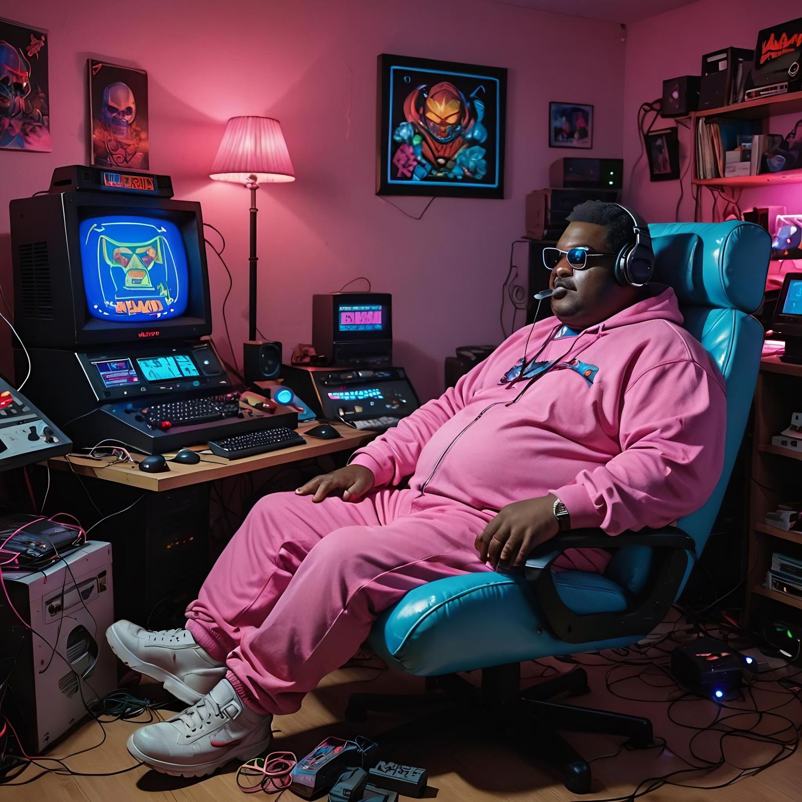 80s Rapper Playing Doom on Commodore Amiga