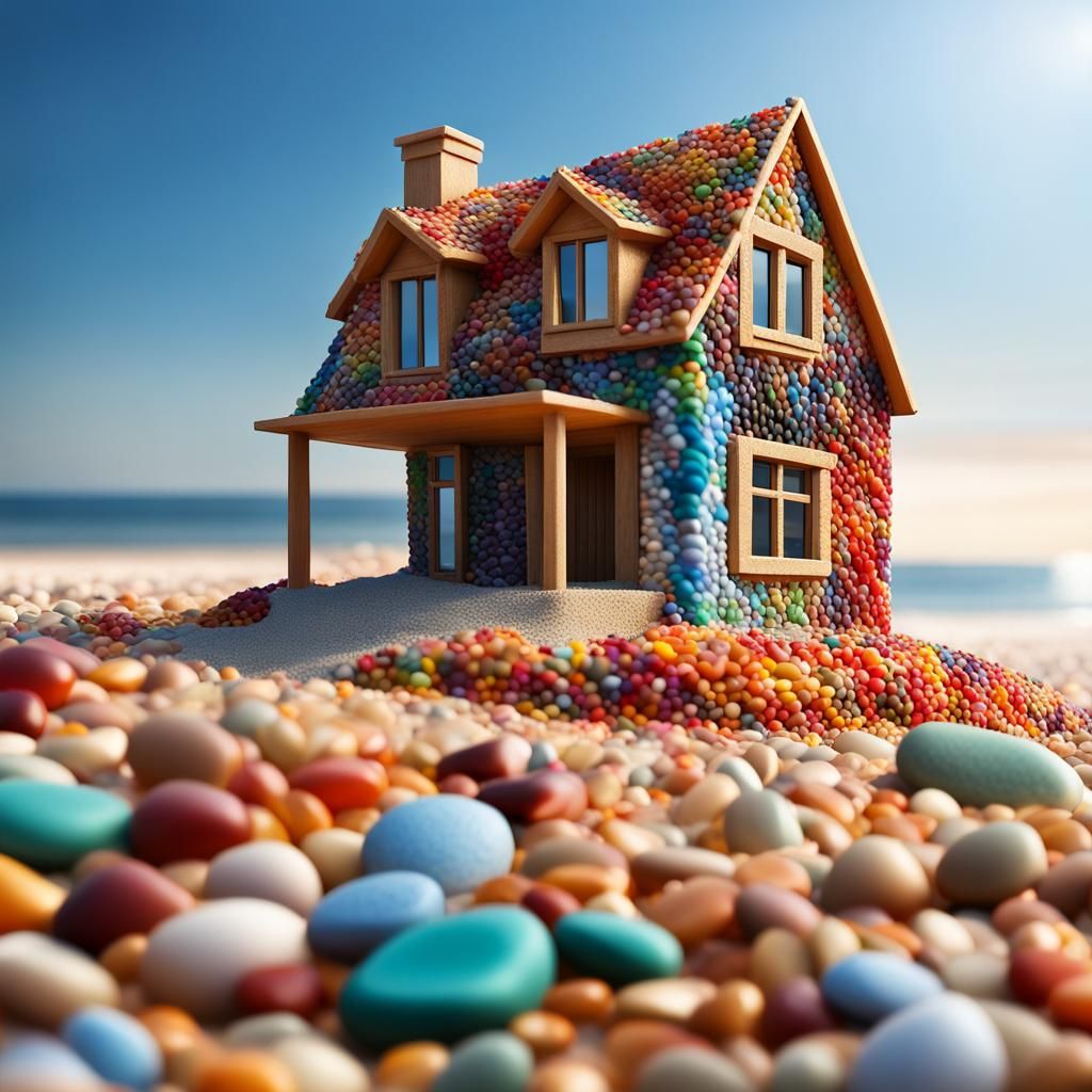 Sandy Stones And Seashore