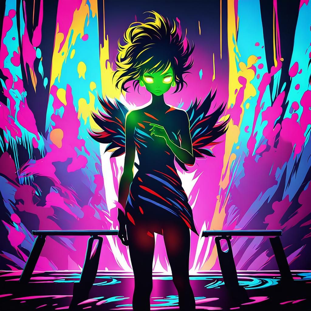 Anime Style Young Woman with Confident Pose