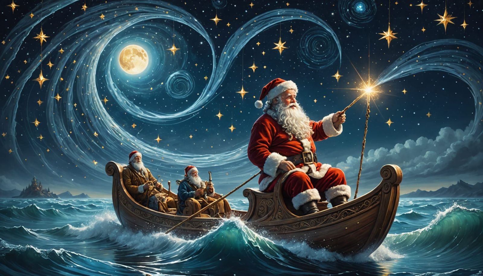 Santa Fishing for Stars in Cosmic Ocean