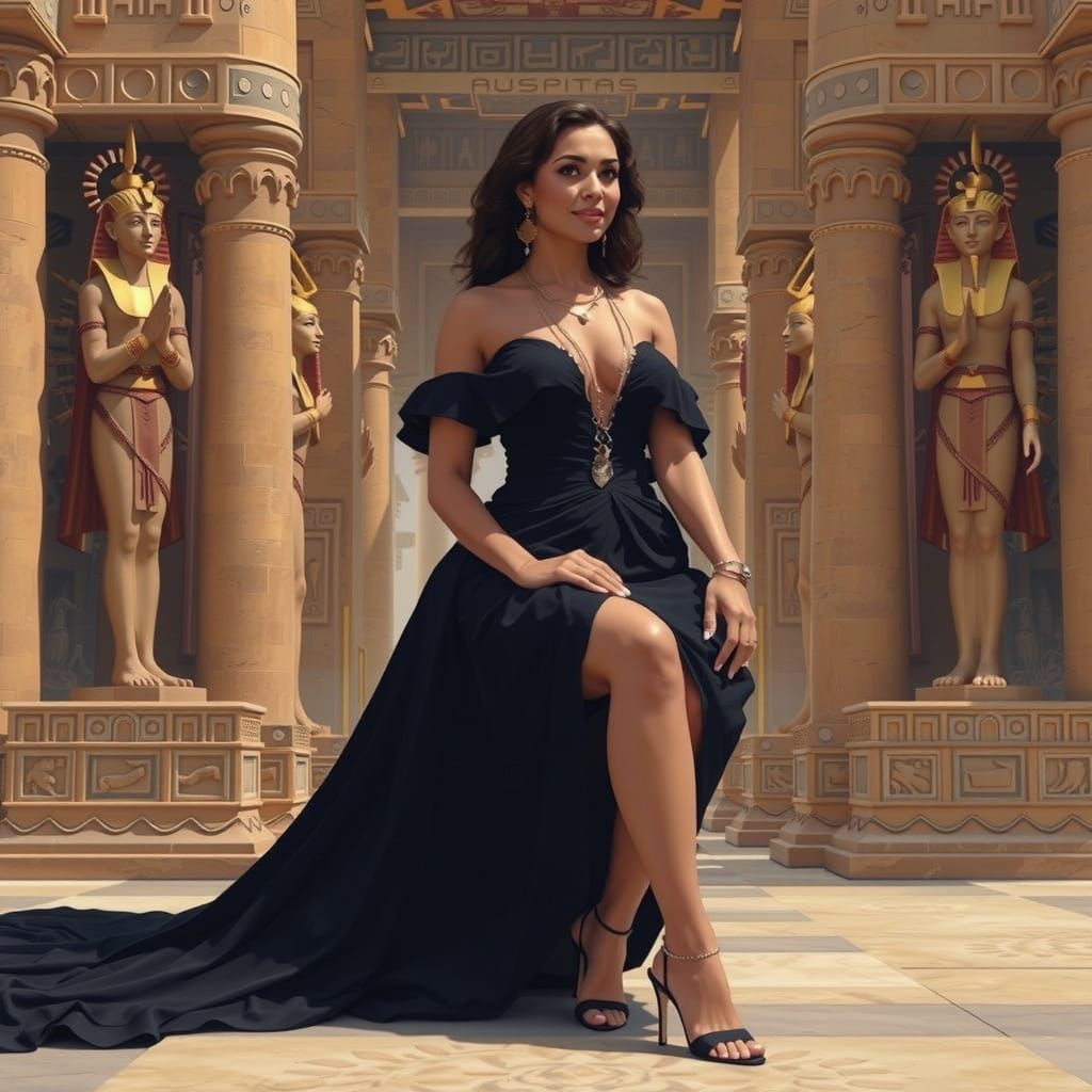 Egyptian Goddess in Royal Splendor