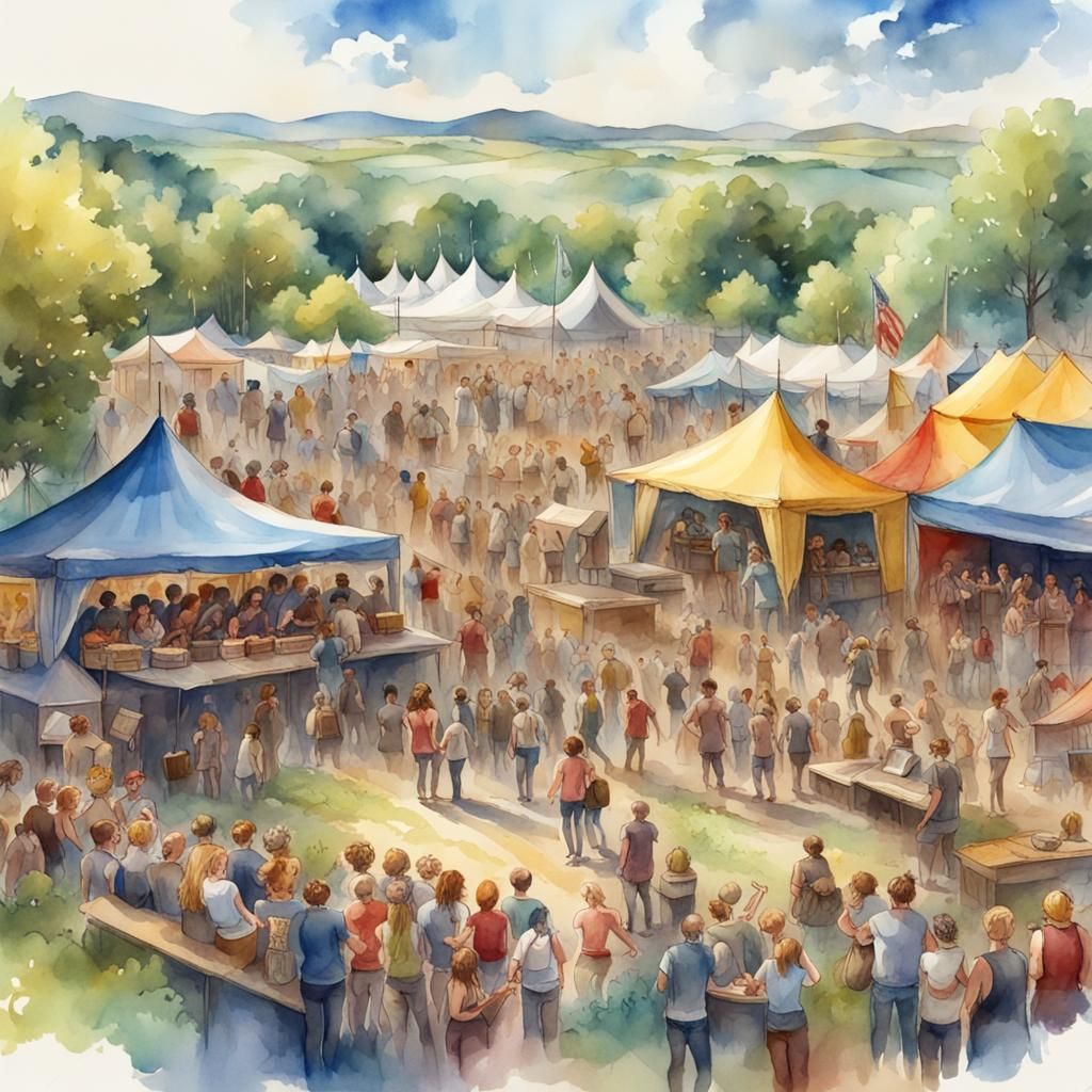 Watercolor Music Festival in Countryside