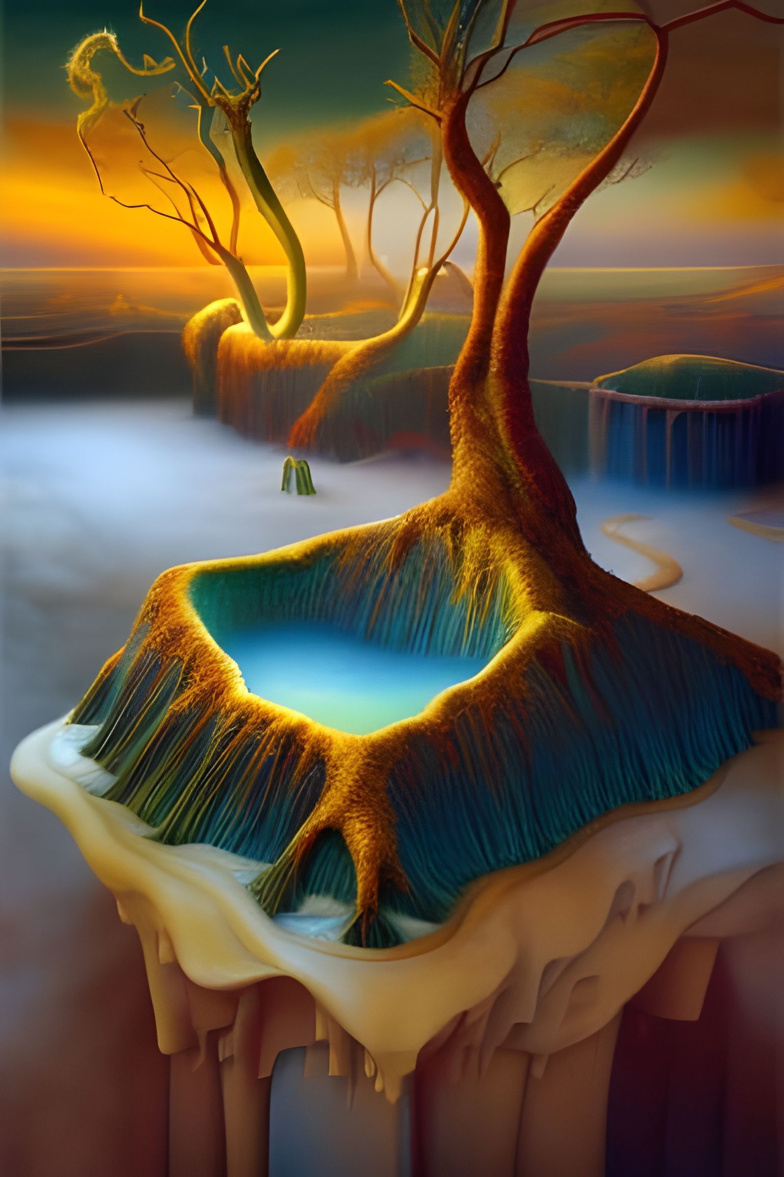 Fiery Dreamscape: A Fantastical Landscape