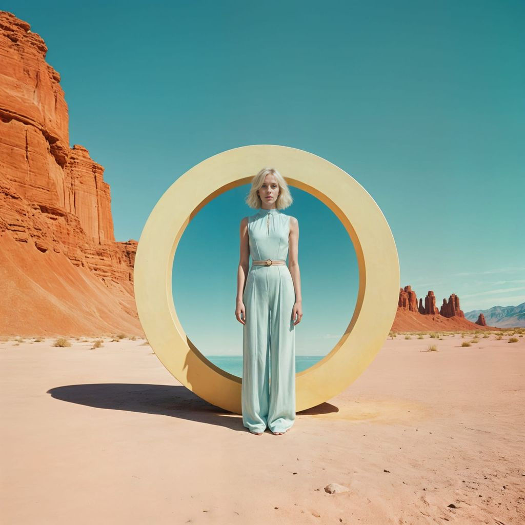 Abstract Rock Star Halo: Oil on Canvas Art