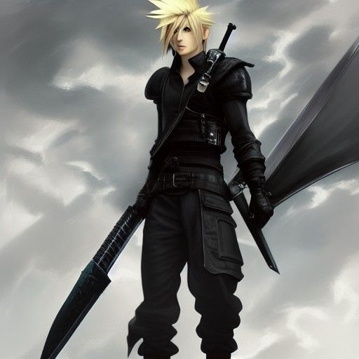Cloud Strife Dark Fantasy Concept Art