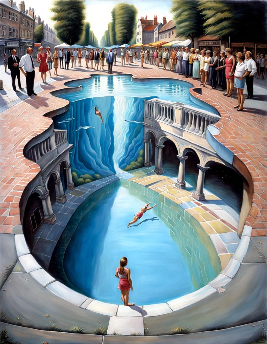 Swimming pool street art