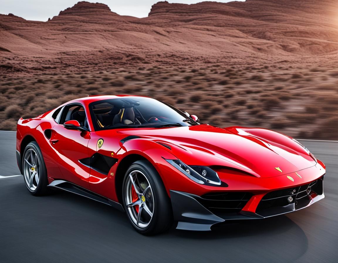 Red Ferrari F8 Sports Car