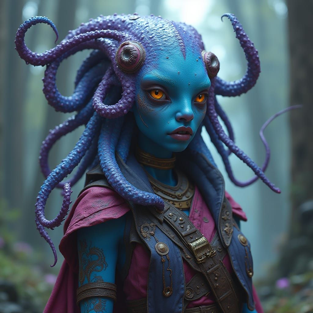 Female Nautolan Pirate in Star Wars Style