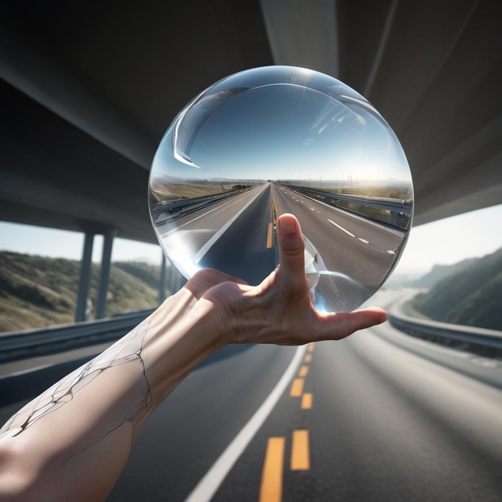 Synthetic Arm Highway: A Surreal Futuristic Vision