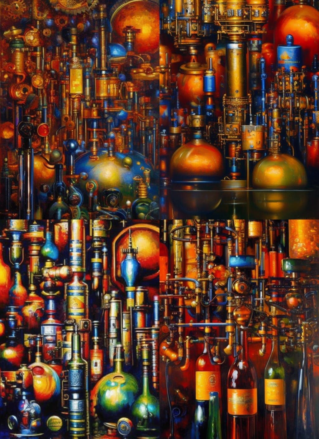 Bottling Universal Chaos: Steampunk Expressionist Painting