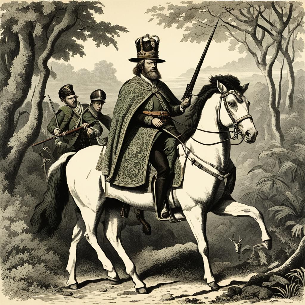 Irish King and Army in Brazilian Jungle