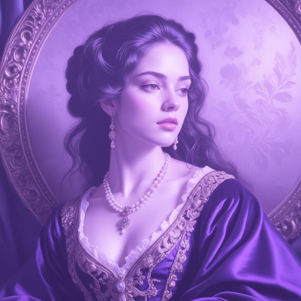 Baroque Shades of Purple Portrait