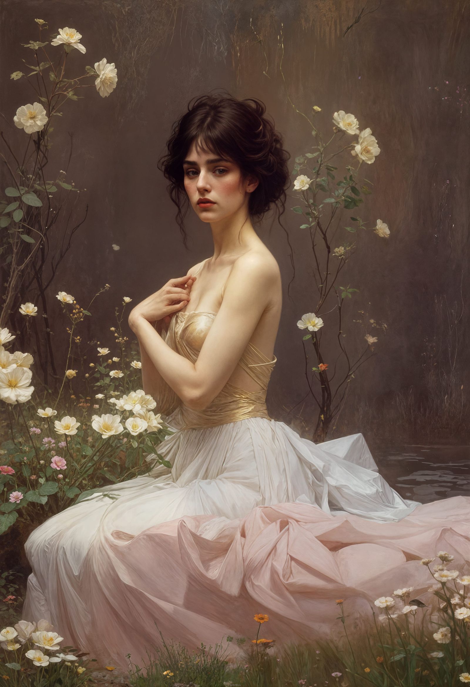 Kneeling in the Garden