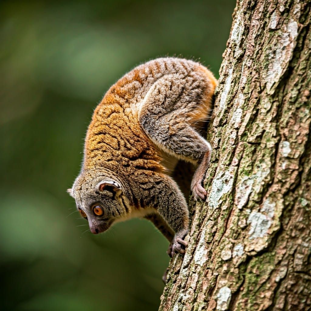 Adorable Colugo Flying Lemur on a Tree