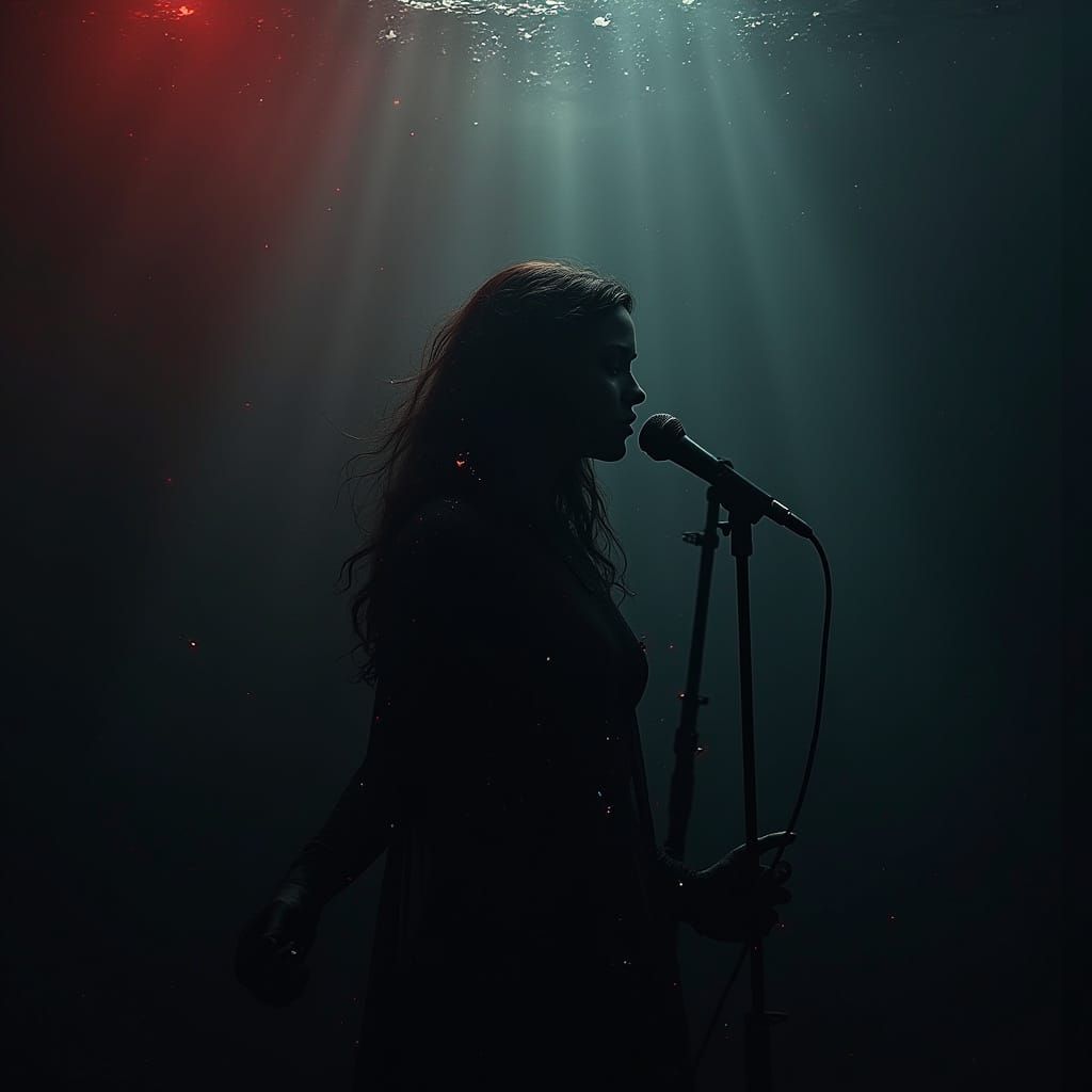 Dark Cyberpunk Singer in a Dystopian Soundscapes