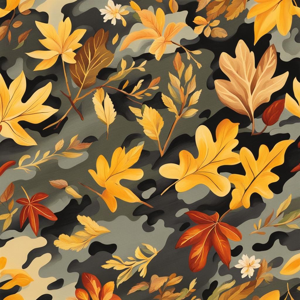 Modern Military Uniform in Autumn Camouflage