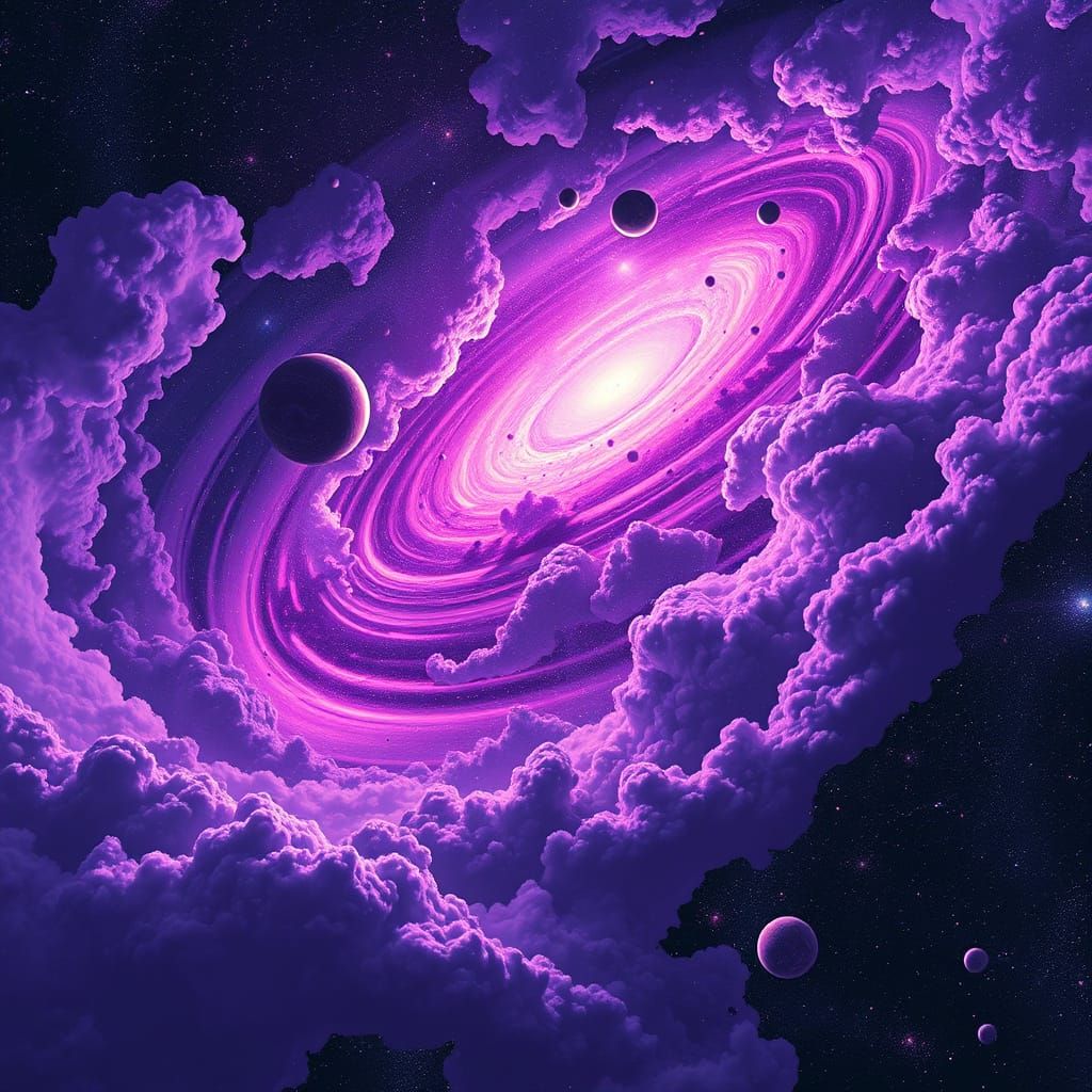 Galactic Dreamscape in Cosmic Futurism Style
