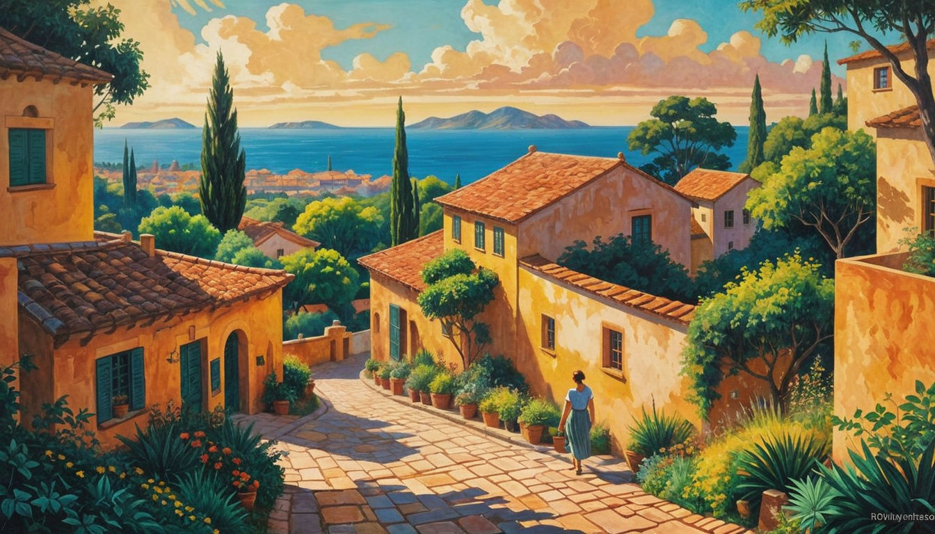 Fauvist Landscape with Hidden Kingdom Entrance