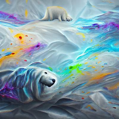 Detailed 8k Painting of a Polar Bear