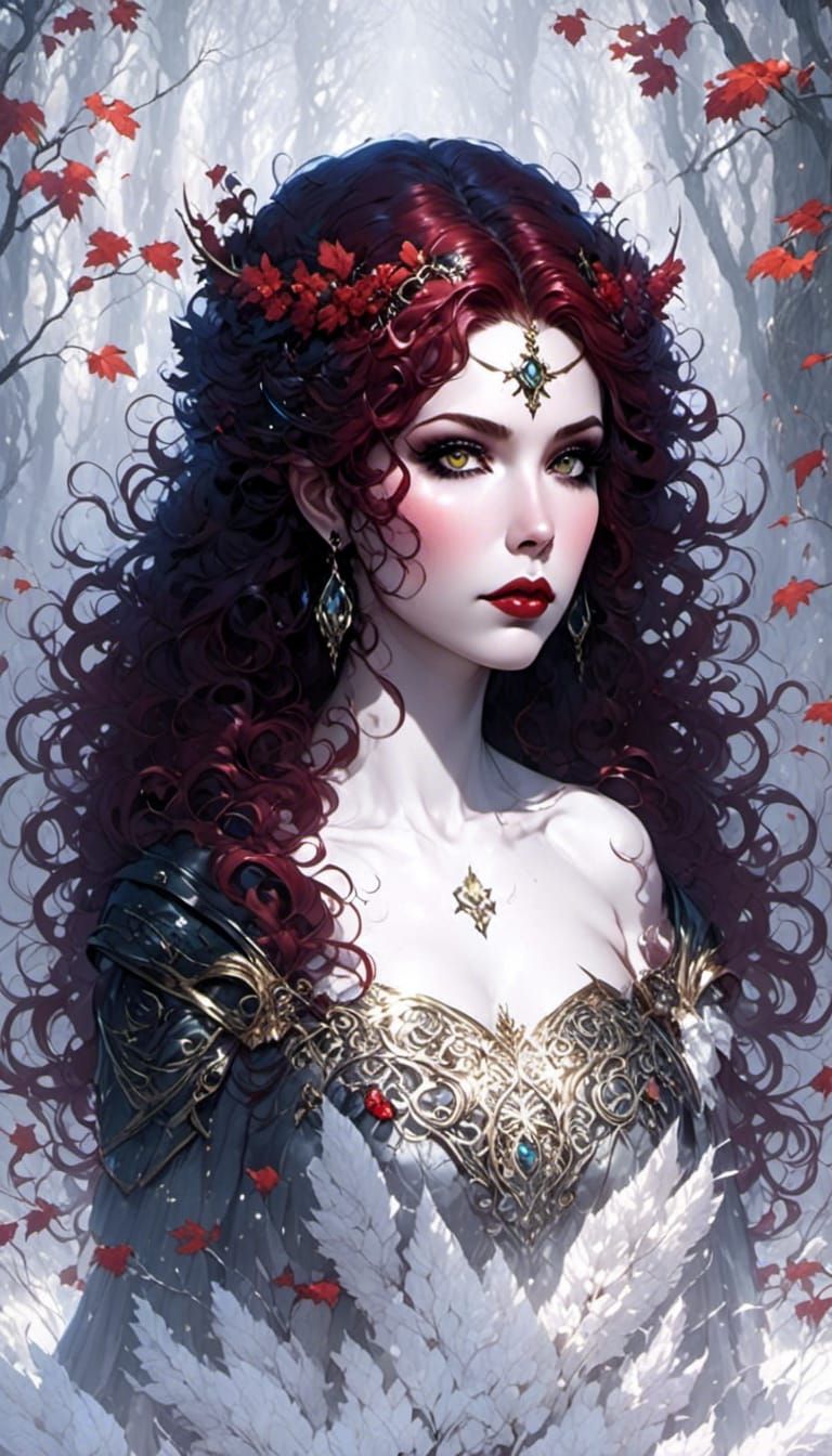 Red-headed Hedge Witch Earth Mage Portrait