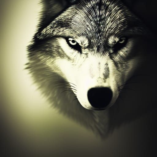 Ethereal Ghost Wolf in Natural Lighting