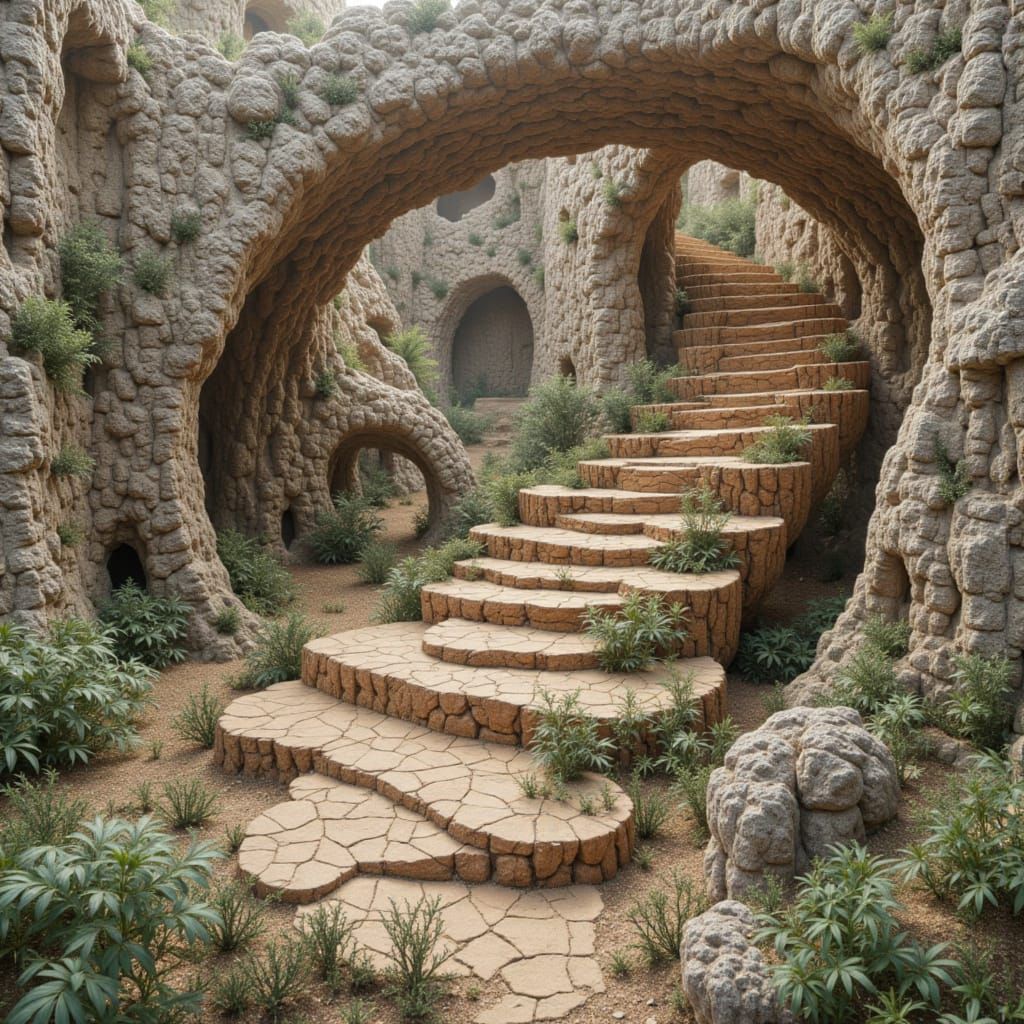 Surreal Escher Stairs Inside Wooden Magic 8-Ball