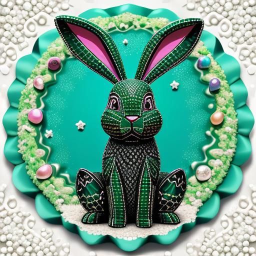 Diamond and Gem Chocolate Easter Bunny