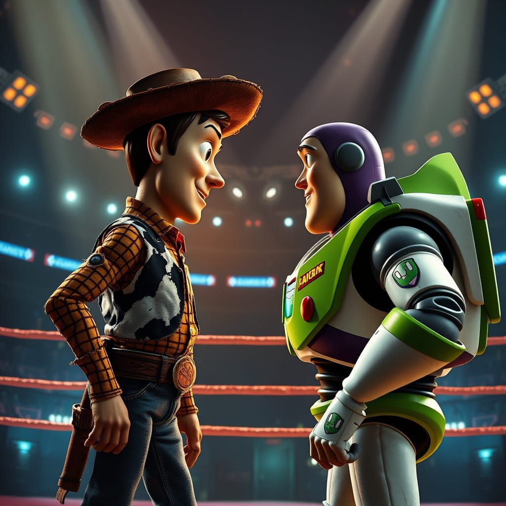 Rugged Toy Space Rangers Face Off in Epic Boxing Showdown