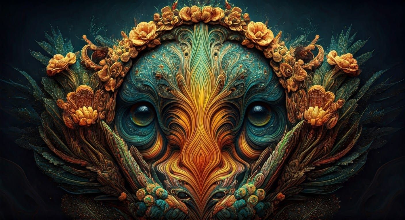 Colorful Ragtime Band in a Dreamlike Gouache Painting