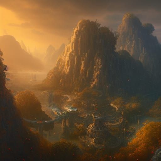 Fantastical Ionia Concept Art in Deep Color