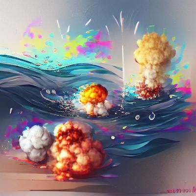 Dramatic Water Explosions in High Contrast